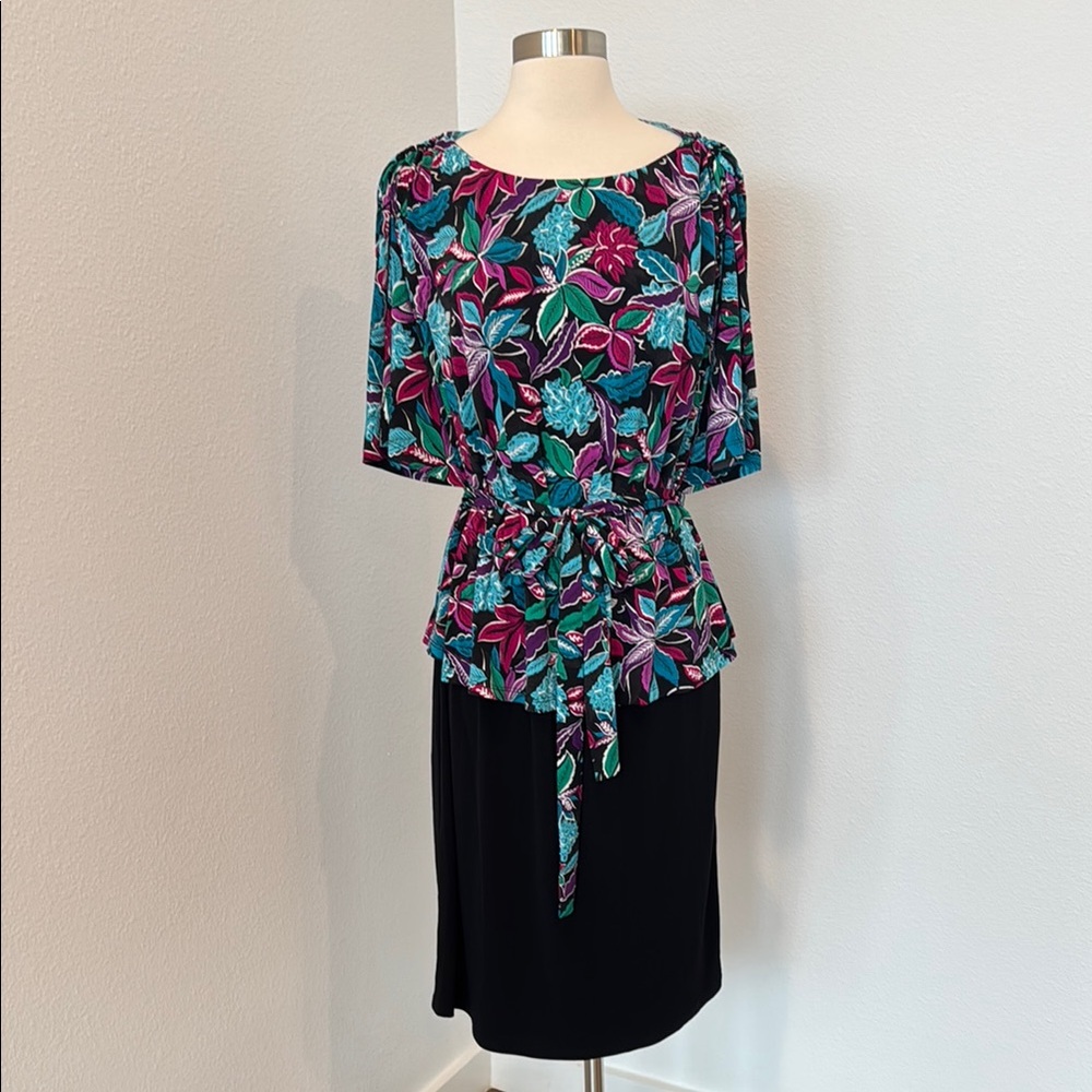 Vicky Tiel Vintage Floral Dress, Sz XL